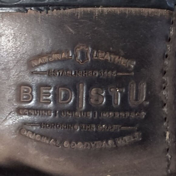 Bed Stu Moto Boots 9 Ashwell Dark Scarlett Brown Rustic Leather Boots - Picture 8 of 11